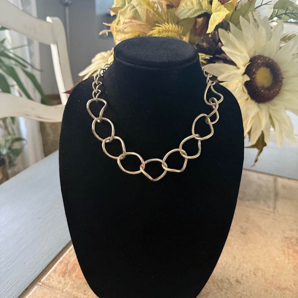 Silpada Chunky Large Wavy Link Chainlink 925 Sterling Silver Necklace